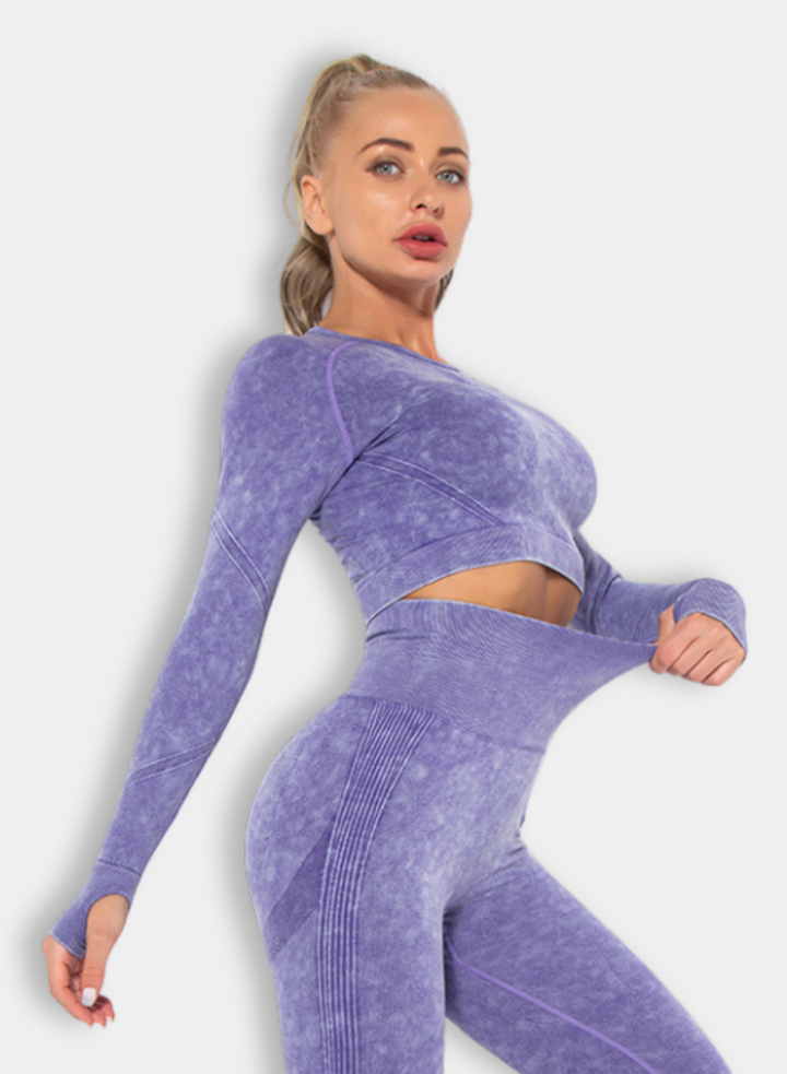 Eljointo Women's Long Sleeve Yoga Set